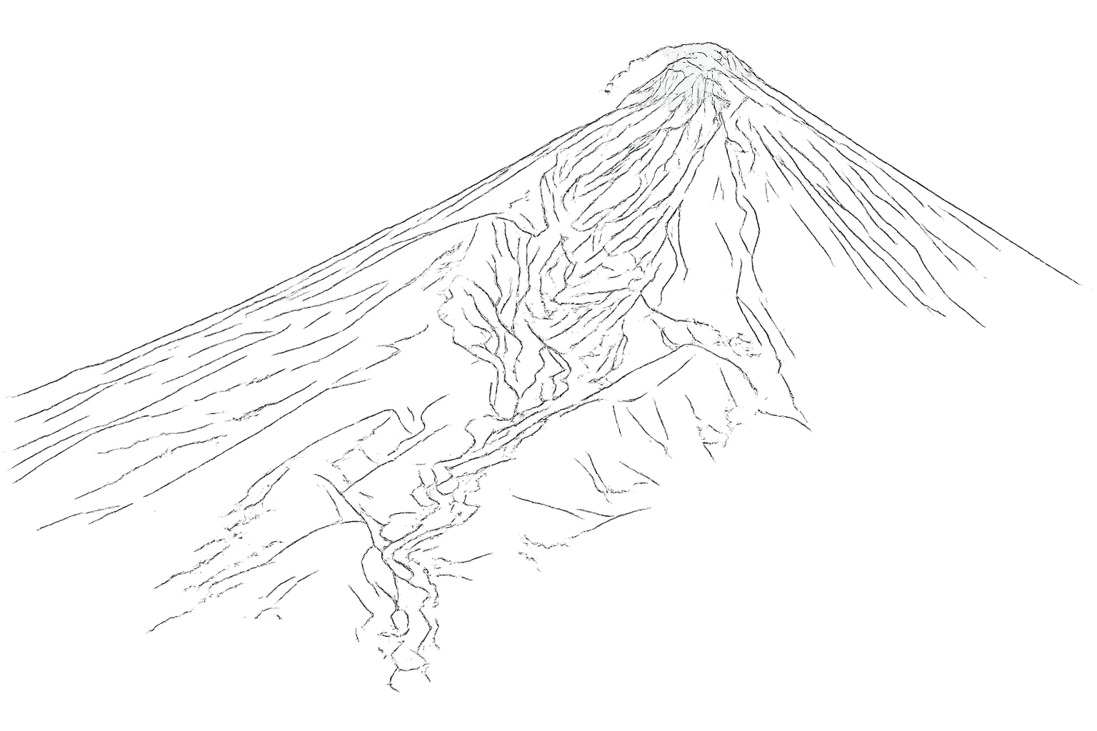 Mayon outlined illustration