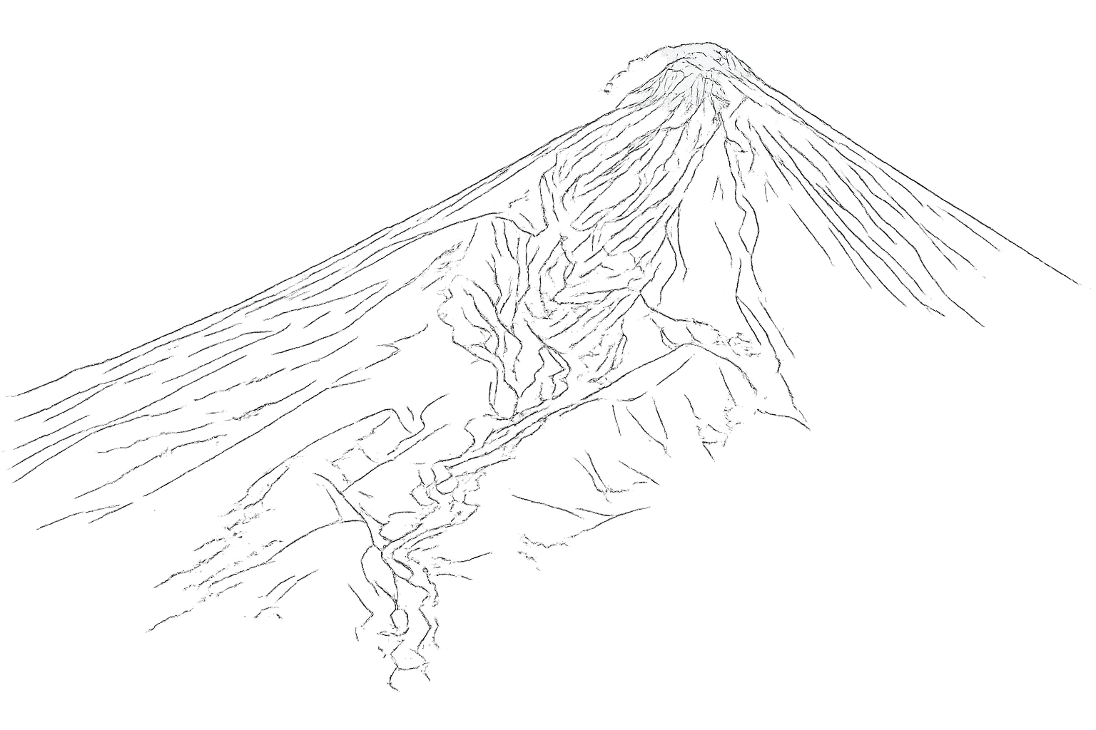 Mayon outlined illustration